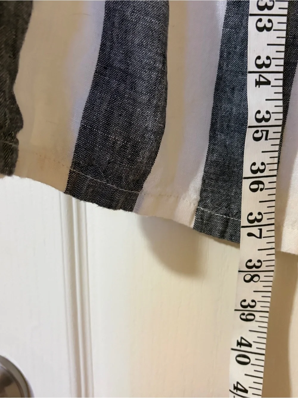 Christian Siriano Black and White Striped Linen Pants - Picture 6 of 9